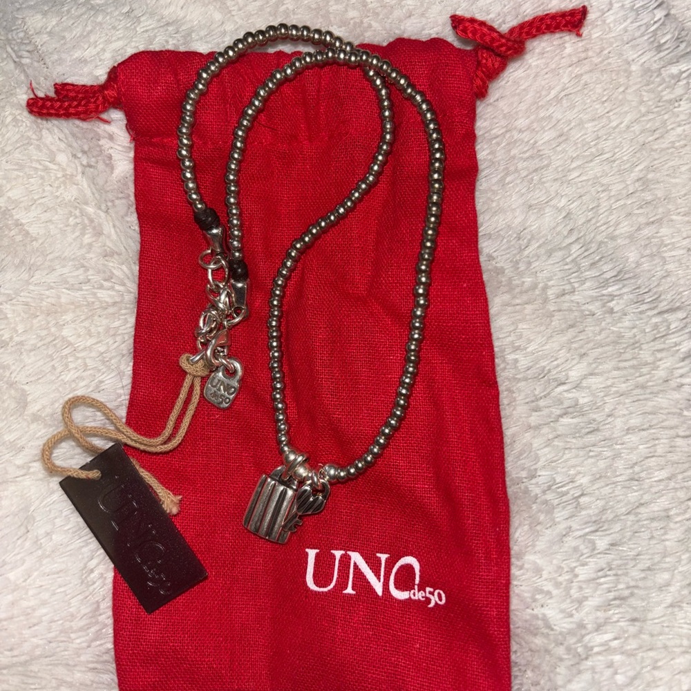 UNO de 50 Silver Beaded Necklace